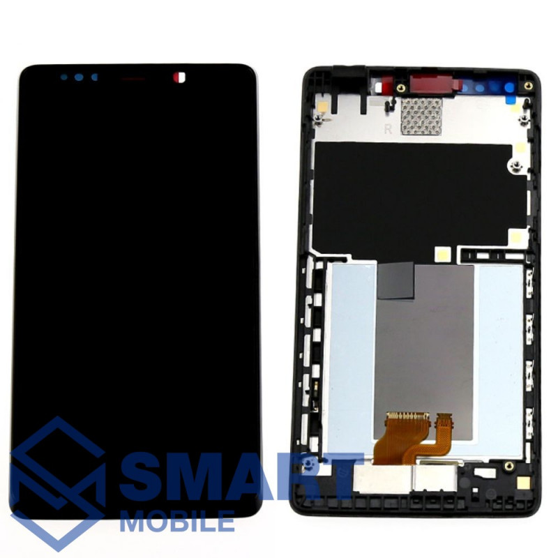 Дисплей для Sony Xperia T LT30 + тачскрин в рамке (черный) (100% LCD)