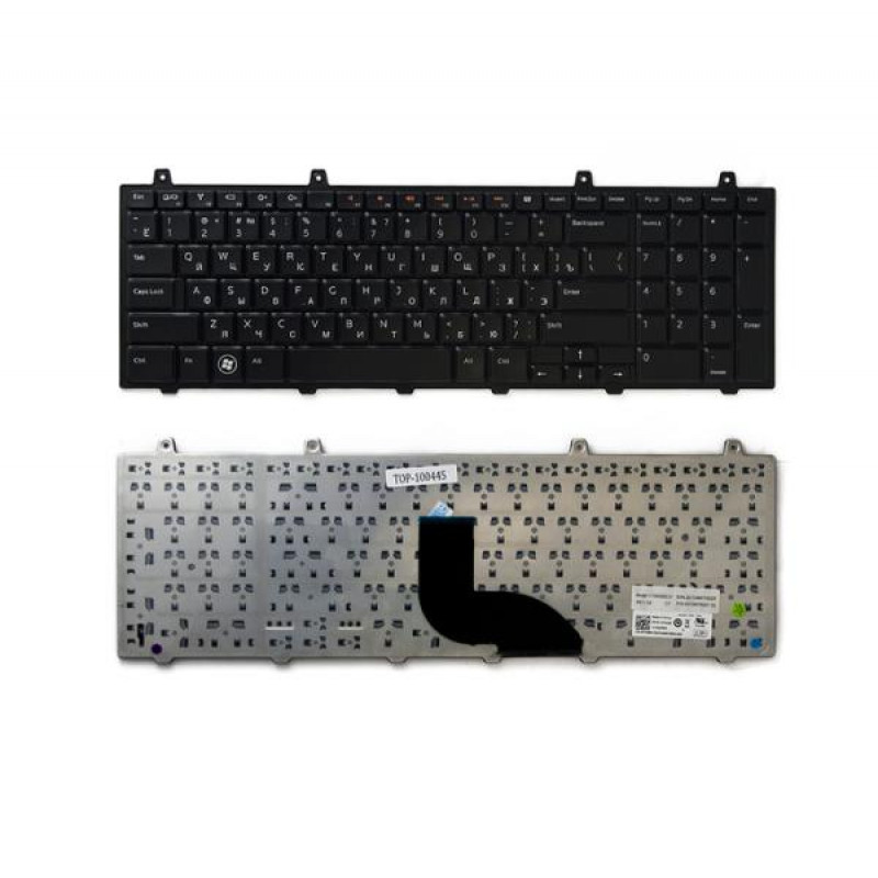 Клавиатура для ноутбука Dell Studio 1745, 1747, 1749 Series. Плоский Enter. Черная, без рамки. PN: V104025EK1, AEGM7700010