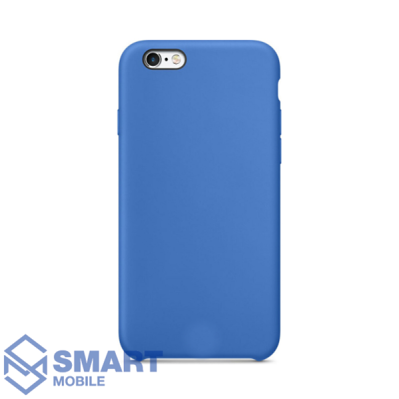 Чехол для iPhone 6/6S "Silicone Case" (синий) с лого