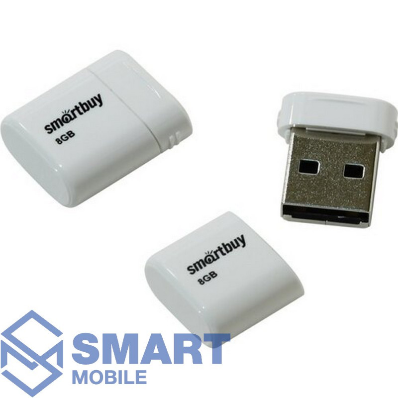 USB флеш-накопитель 8GB Smartbuy Lara USB 2.0/3.0 (белый) (SB8GBLARA-W)