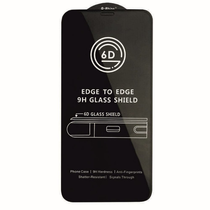 Защитное стекло для Xiaomi Poco M4 5G/Poco M5/Note 11R/Tecno POP 6 Pro/Go (2023)/Infinix Hot 12 Pro (черный) (полное покрытие) (тех. пак.) "G-RHINO"