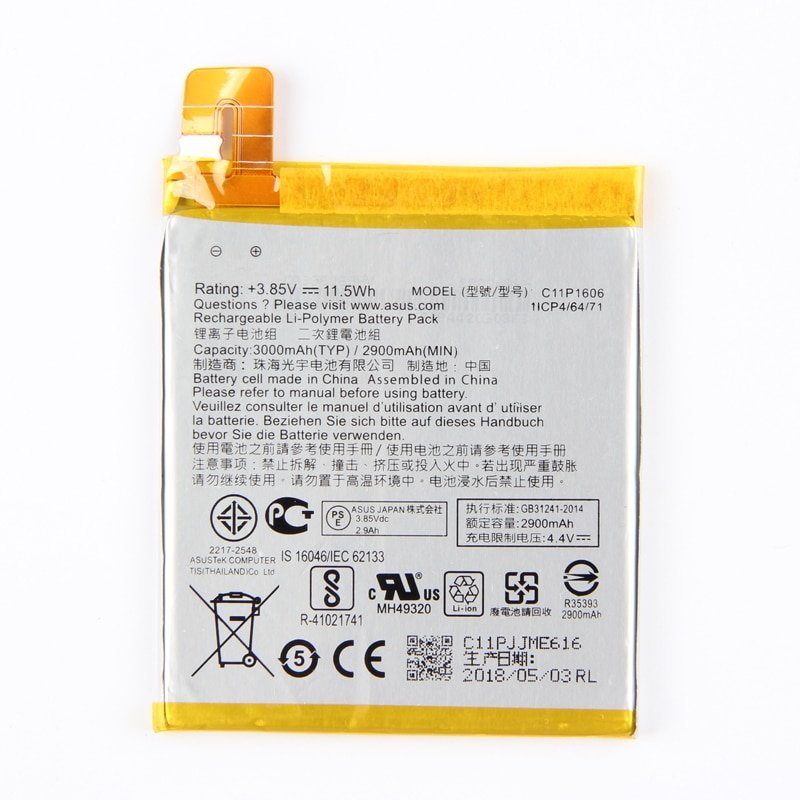 Аккумулятор для Asus ZenFone 3 Laser (ZC551KL) (C11P1606) (3000 mAh), AAA