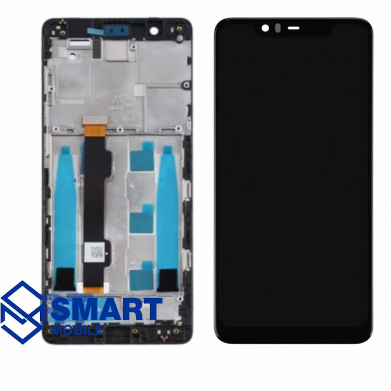 Дисплей для Nokia 5.1 + тачскрин в рамке (черный) (100% LCD)