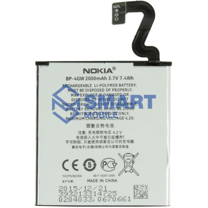 Аккумулятор для Nokia BP-4GW (2000 mAh), Premium 100% (б/у)