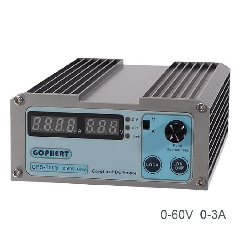 Источник питания Gophert CPS-6003 (60V, 3A, режим стабилизации по току)