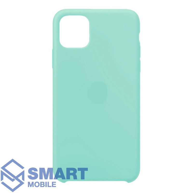 Чехол для iPhone 11 Pro Max "Silicone Case" (мятный) с лого