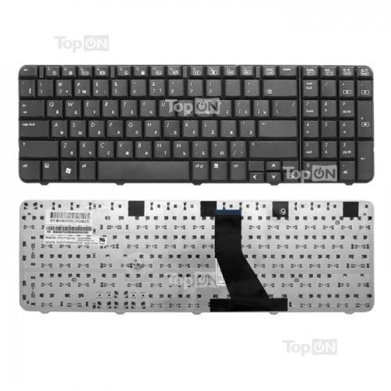 Клавиатура для ноутбука HP Compaq Presario CQ70, G70 Series. Плоский Enter. Черная, без рамки. Русифицированная. PN: MP-07F13SU-442, 904D007C0R, NSK-H8A01, 9J.N0L82.A01, 9J.N0L82.A1D