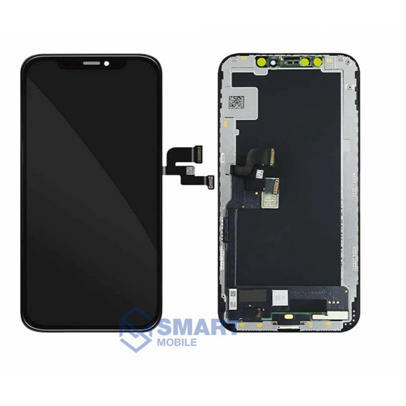 Дисплей для iPhone XS + тачскрин в рамке (черный) (Soft OLED)