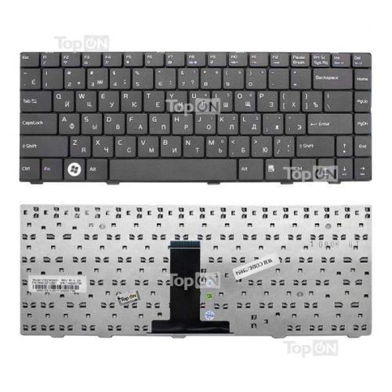 Клавиатура для ноутбука Asus F80, F83, X82 Series. Плоский Enter. Черная, без рамки. PN: V020462IS1