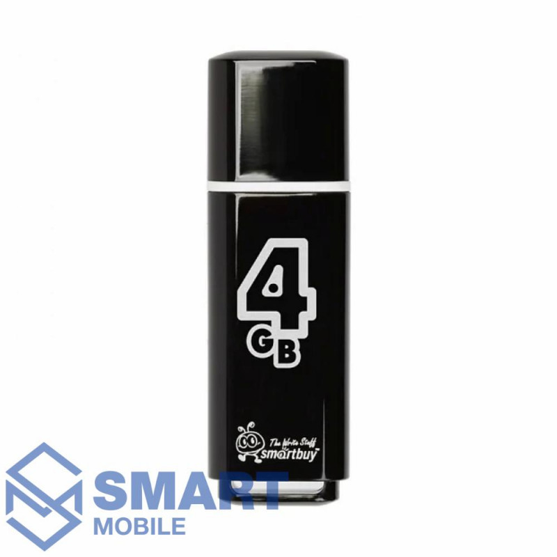 USB флеш-накопитель 4GB Smartbuy Glossy USB 2.0/3.0 (черный) (SB4GBGS-K)
