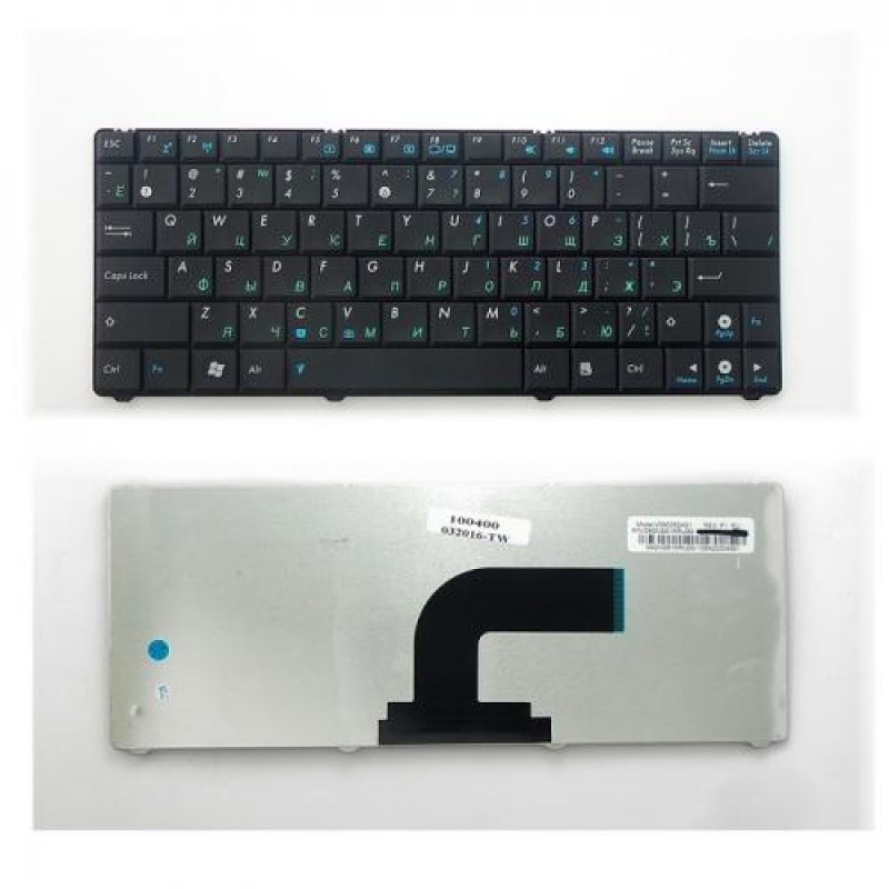 Клавиатура для ноутбука Asus N10, N10A, N10C, N10E, N10J, N10JC Series. Плоский Enter. Черная, без рамки. PN: V090262BS2