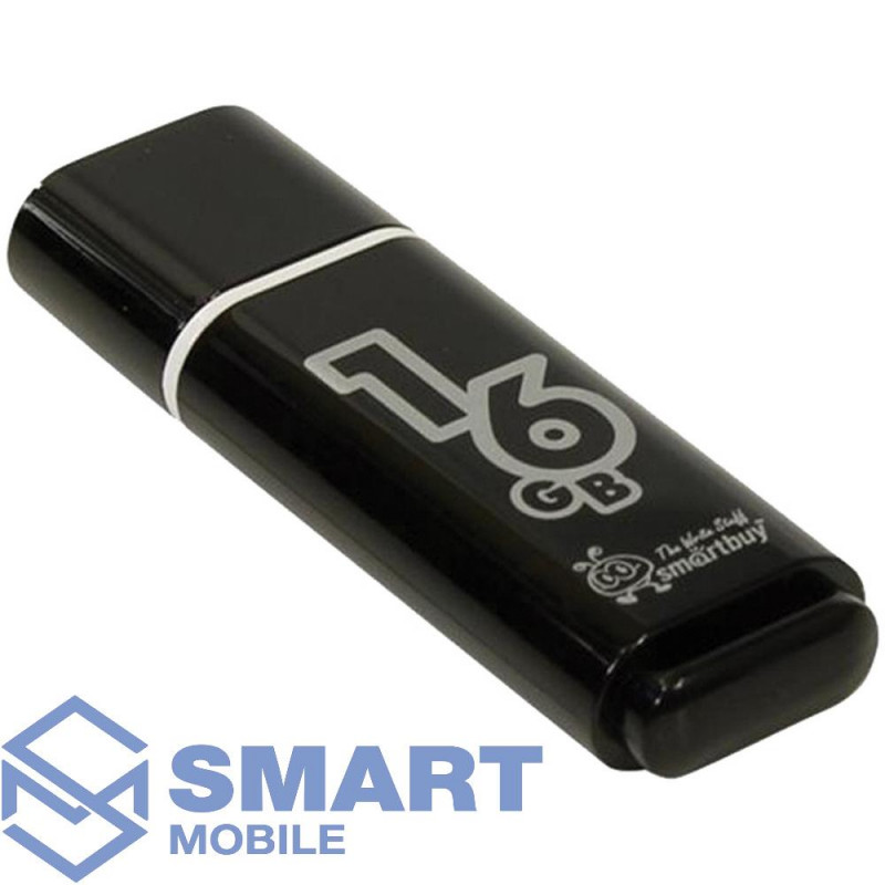 USB флеш-накопитель 16GB Smartbuy Glossy USB 3.0/3.1 (черный) (SB16GBGS-BL)