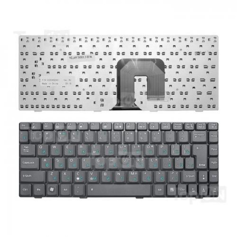 Клавиатура для ноутбука Asus F6, F9, U3 Series. Плоский Enter. Черная, без рамки. PN: K022462AS1