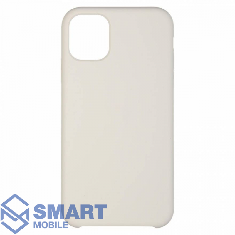 Чехол для iPhone 11 Pro "Silicone Case" (молочный) с лого
