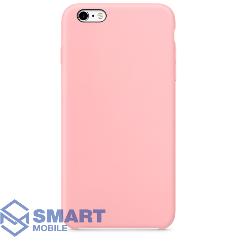 Чехол для iPhone 6/6S "Silicone Case" (розовый) с лого