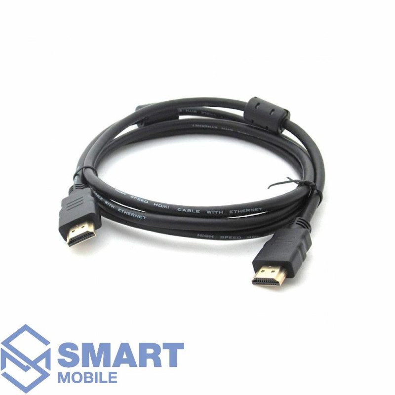 Кабель HDMI to HDMI ver. 1.4b A-M/A-M, 2 фильтра 1.5м (24K) в пакете (К-217)