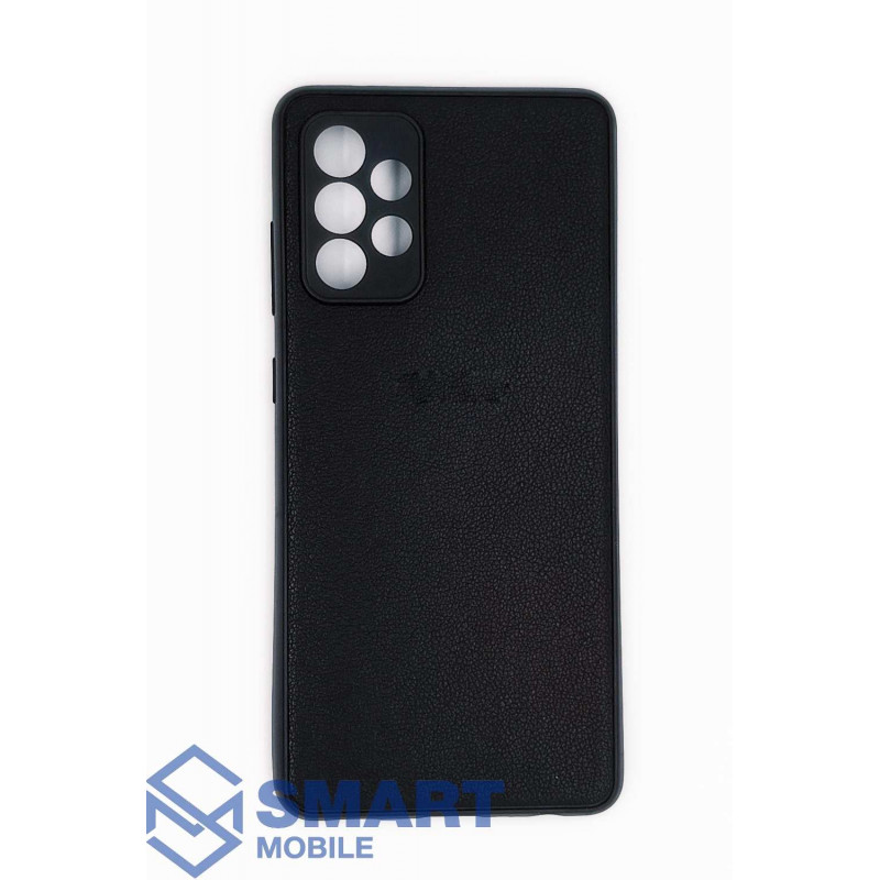 Чехол для Samsung Galaxy A725F A72 под кожу, с защитой камеры (черный)