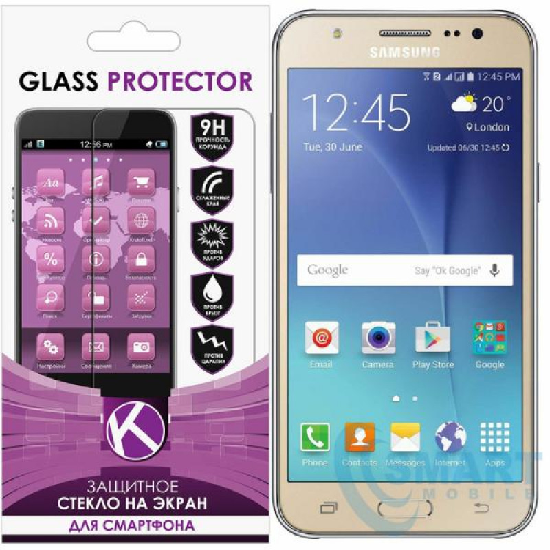 Защитное стекло для Samsung Galaxy J200F J2 (прозрачное) 2D (тех.пак.)
