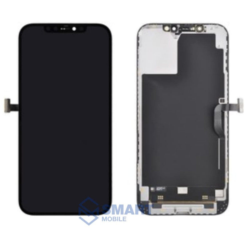 Дисплей для iPhone 12/12 Pro + тачскрин + рамка (черный) (Soft OLED) 