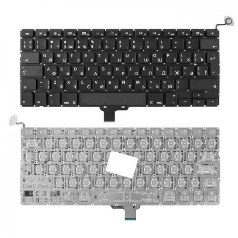 Клавиатура для ноутбука Apple Macbook Air A1304, A1237 Series. Г-образный Enter. Черная, без рамки. PN: A1304, A1237
