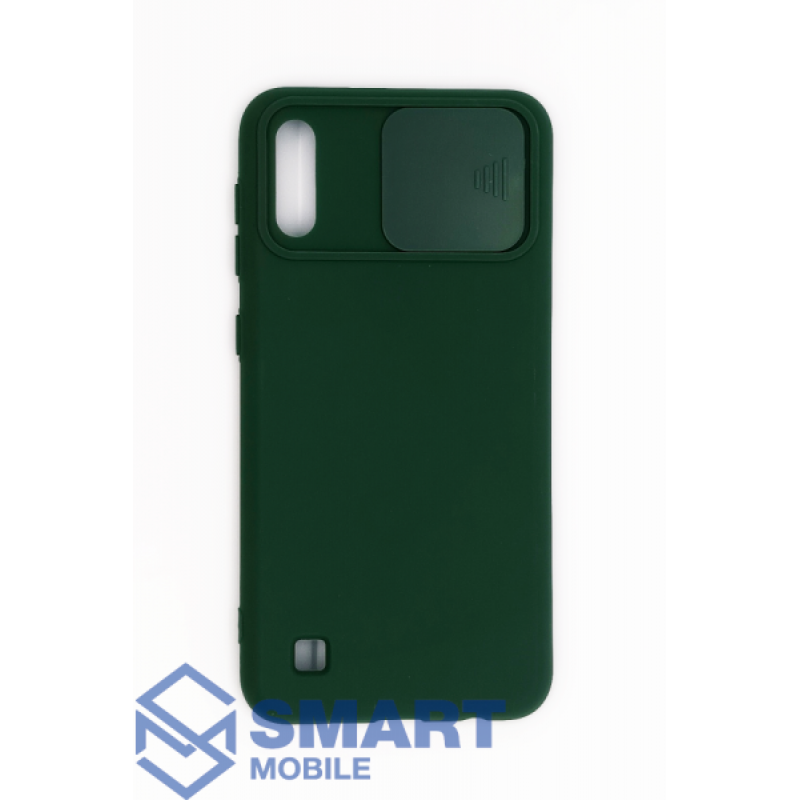 Чехол для Samsung Galaxy A105F A10/M105F M10 (2019) силиконовый, с защитой камеры (зеленый)