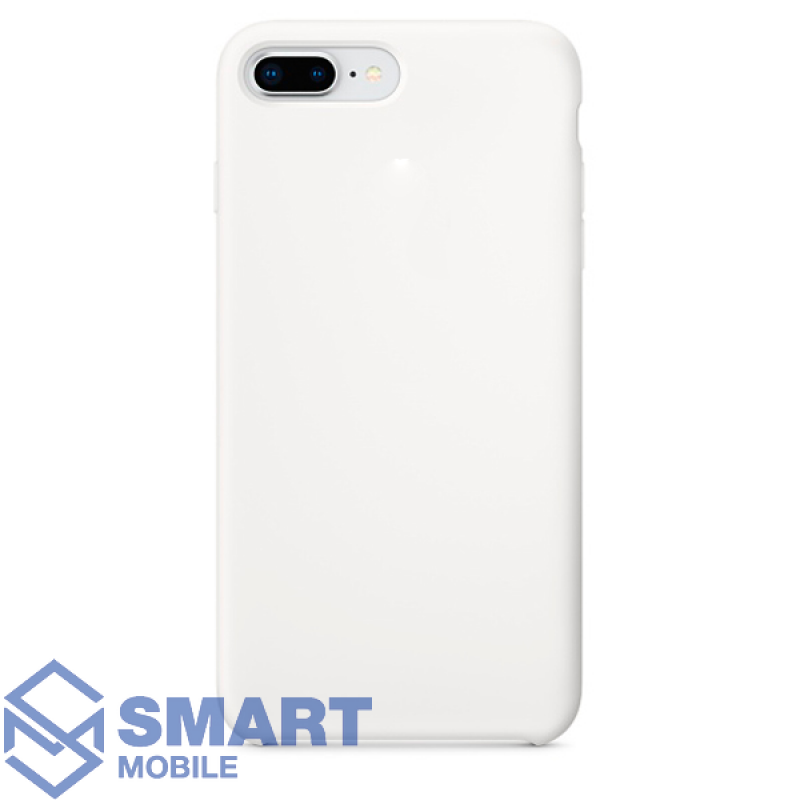 Чехол для iPhone 7 Plus/8 Plus "Silicone Case" (белый) с лого