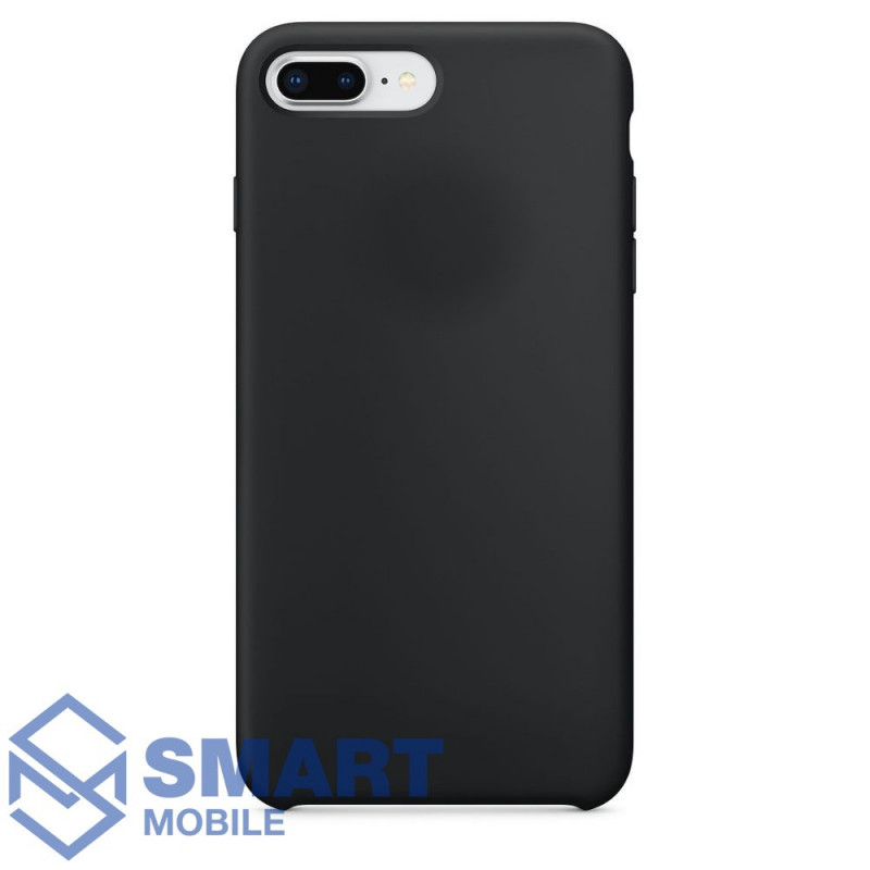 Чехол для iPhone 7 Plus/8 Plus "Silicone Case" (черный) с лого