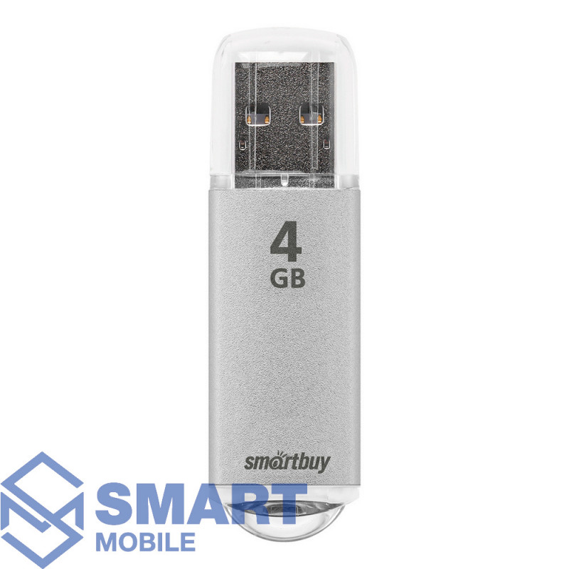 USB флеш-накопитель 4GB Smartbuy V-Cut USB 2.0/3.0 (серебро) (SB4GBVC-S)