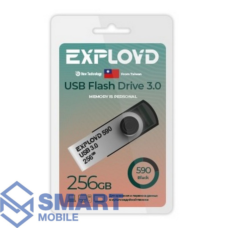 USB флеш-накопитель 256GB Exployd (590) USB 3.0 (черный)