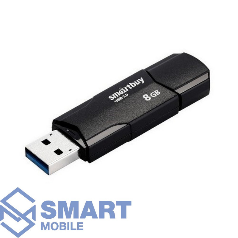 USB флеш-накопитель 8GB Smartbuy Clue USB 3.0/3.1 (черный) (SB8GBCLU-K3)