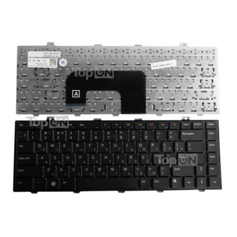 Клавиатура для ноутбука Dell Studio 14z, 1440, 1450 Series. Плоский Enter. Черная, без рамки. PN:NSK-DJC0R