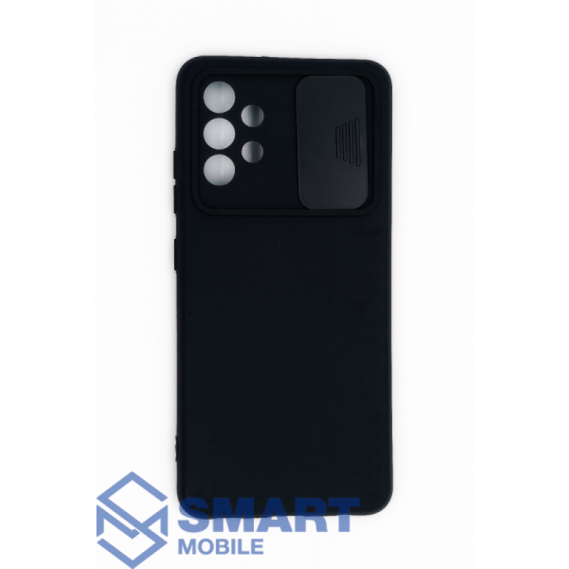 Чехол для Samsung Galaxy A325F A32 силиконовый, с защитой камеры (черный)