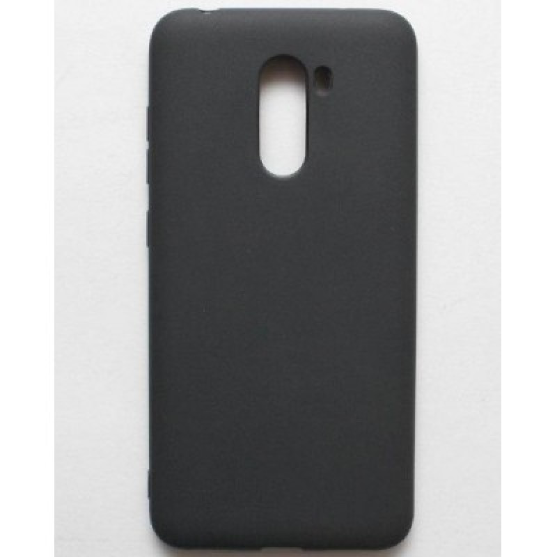 Чехол для Xiaomi Pocophone F1 матовый силиконовый (черный)