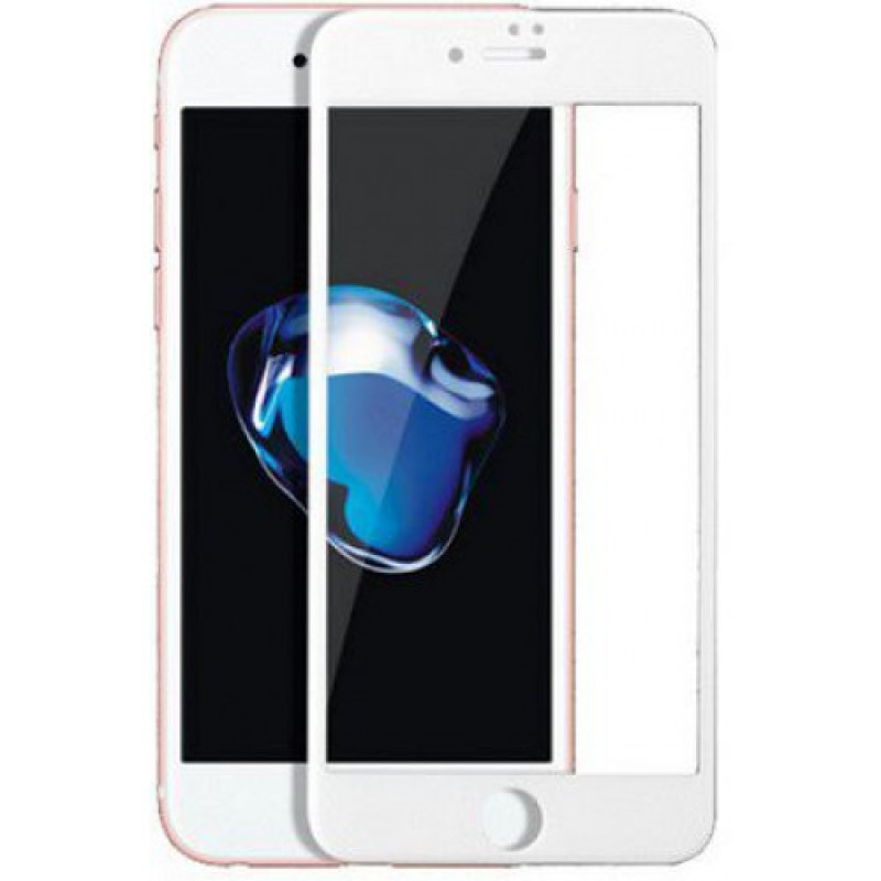 Защитное стекло для iPhone 7/8/SE (2020) (белый) (полное покрытие) (тех.пак.)