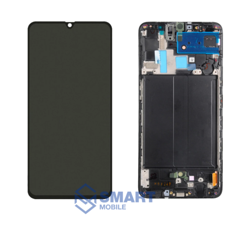 Дисплей для Samsung Galaxy A705F A70 + тачскрин в рамке (черный) (OLED) полноразмерный