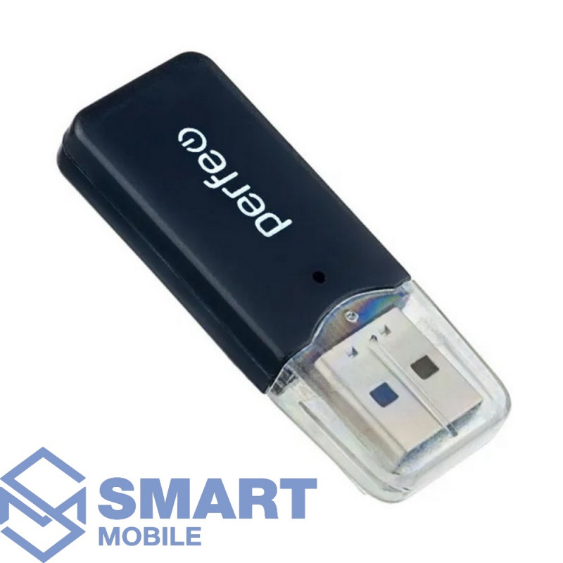 Картридер для MicroSD (PF-VI-R022) USB 2.0 Perfeo (черный)