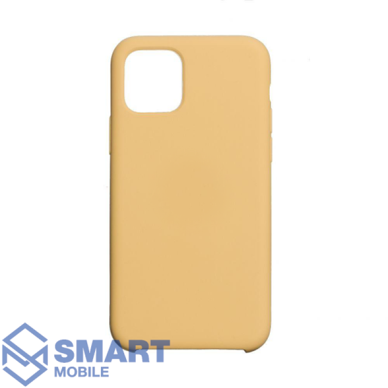Чехол для iPhone 11 Pro Max "Silicone Case" (горчичный) с лого