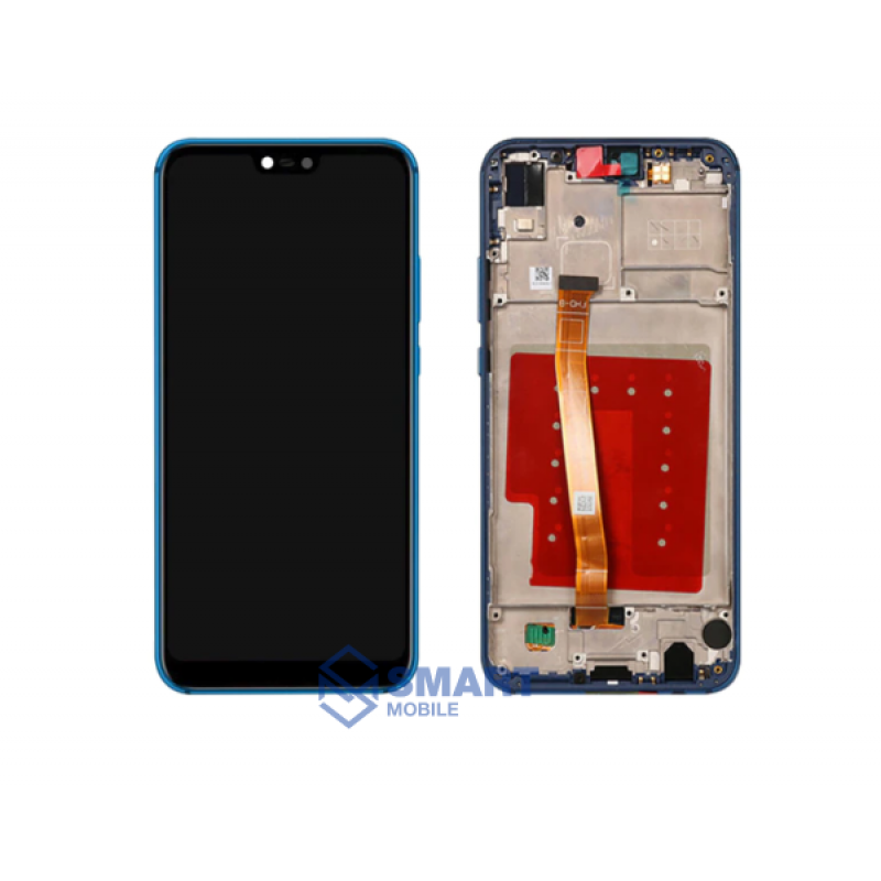 Дисплей для Huawei P20 Lite/Nova 3e + тачскрин в рамке (синий) (100% LCD)