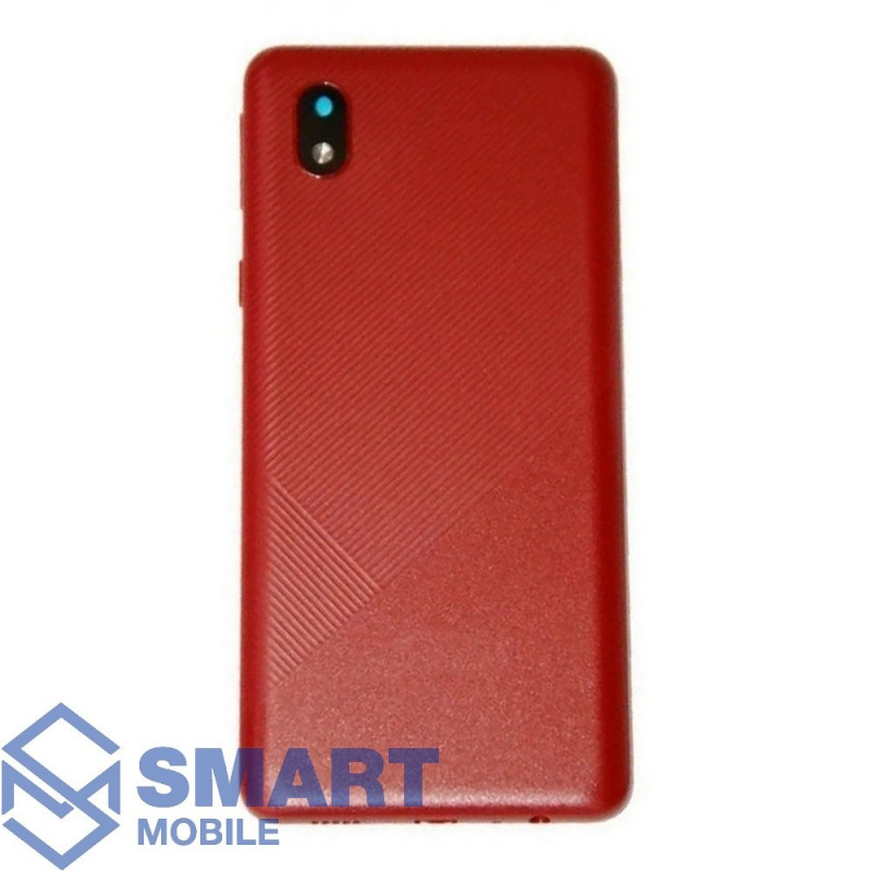 Задняя крышка для Samsung A013F Galaxy A01 Core (красный) + стекло камеры