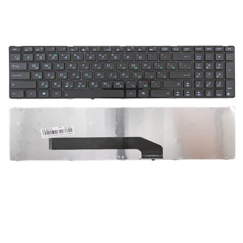 Клавиатура для ноутбука Asus K50, K51, K60, K61, K70, F52, P50, X5 Series. Плоский Enter. Черная, с рамкой. PN: MP-07G73RU-5283