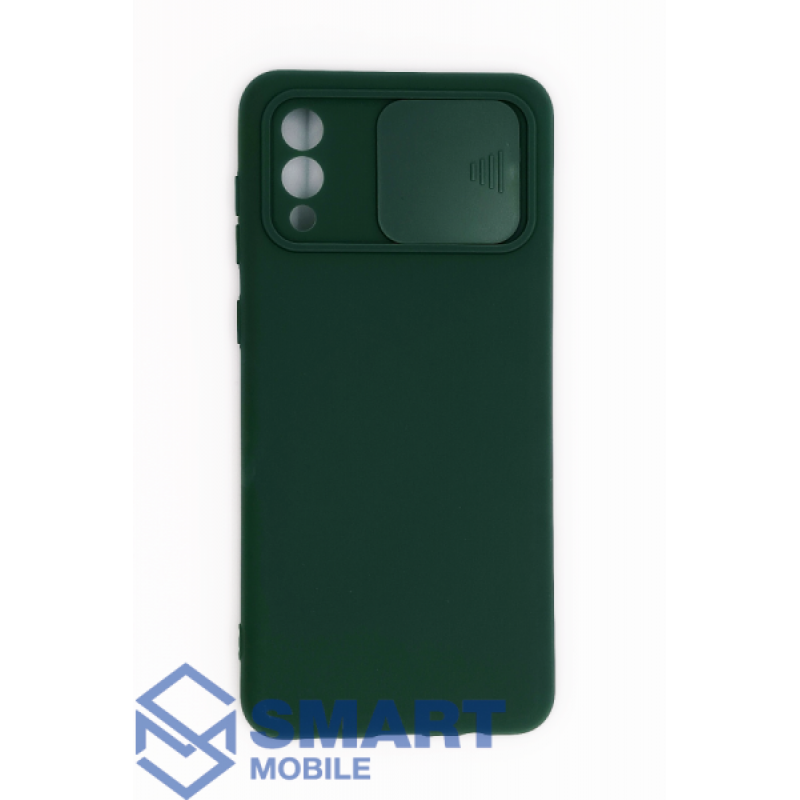 Чехол для Samsung Galaxy A022G A02/M025 M02 силиконовый, с защитой камеры (зеленый)