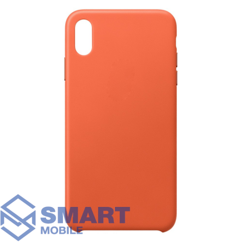 Чехол для iPhone XS Max "Silicone Case" (оранжевый) с лого