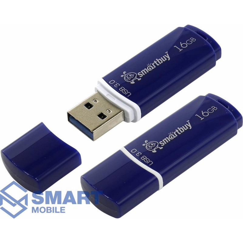 USB флеш-накопитель 16GB Smartbuy Crown USB 3.0/3.1 (синий) (SB16GBCRW-BL)