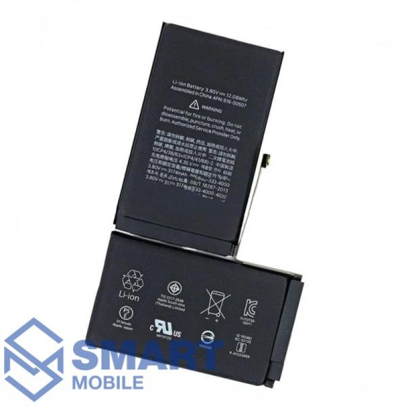 Аккумулятор для iPhone XS Max (3174mAh), (Orig Chip) + монтажный скотч