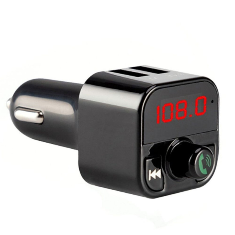 FM-Модулятор CARB5, Bluetooth, TF/SD Card, USB, LED-дисплей, микрофон, кнопка ответа (черный)