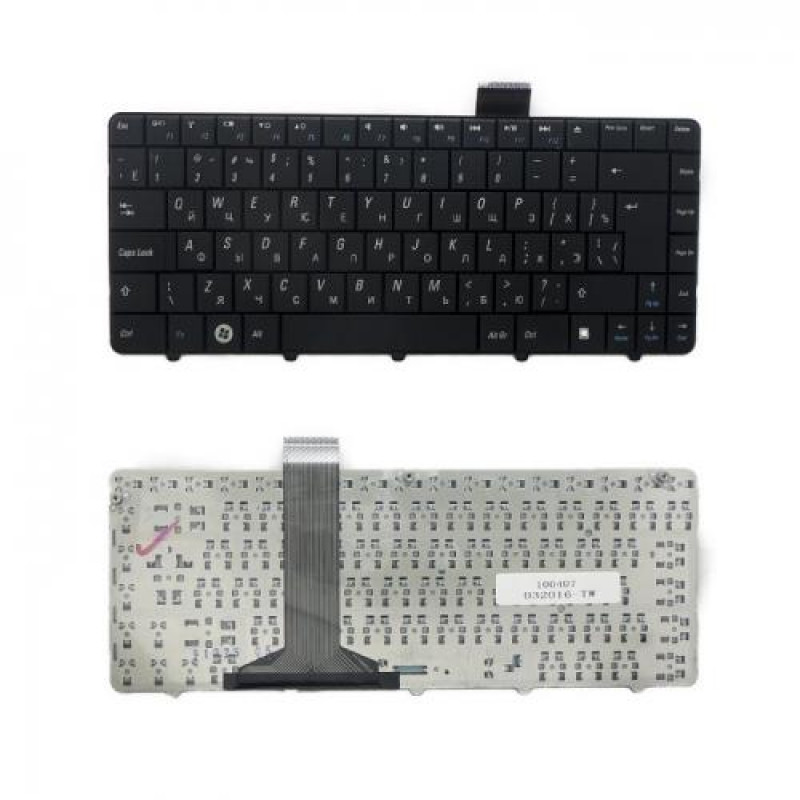 Клавиатура для ноутбука Dell Inspiron Mini 11, 11z, 1110 Series. Г-образный Enter. Черная, без рамки. PN: MP-09F23SU-698, 058TD8