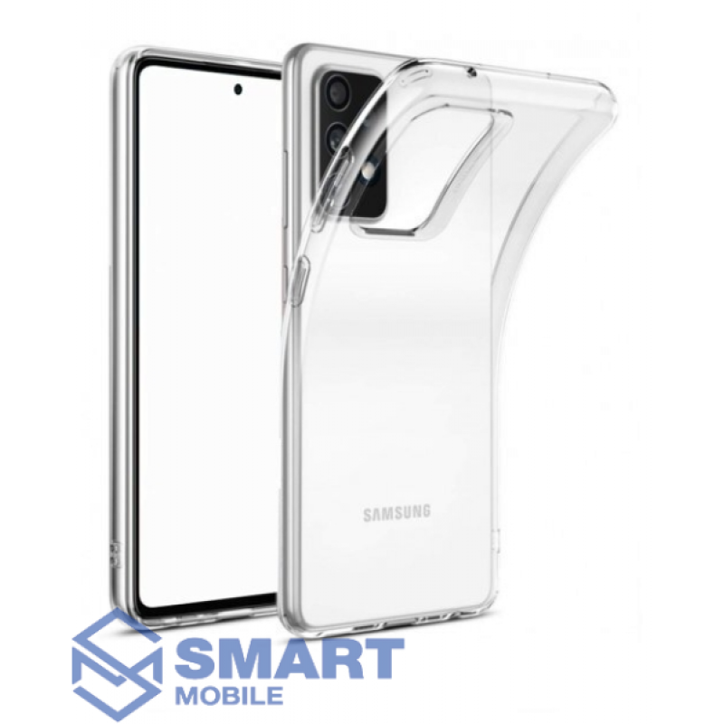 Чехол для Samsung Galaxy A525F A52/A527 A52s силиконовый, с защитой камеры 2мм (прозрачный)