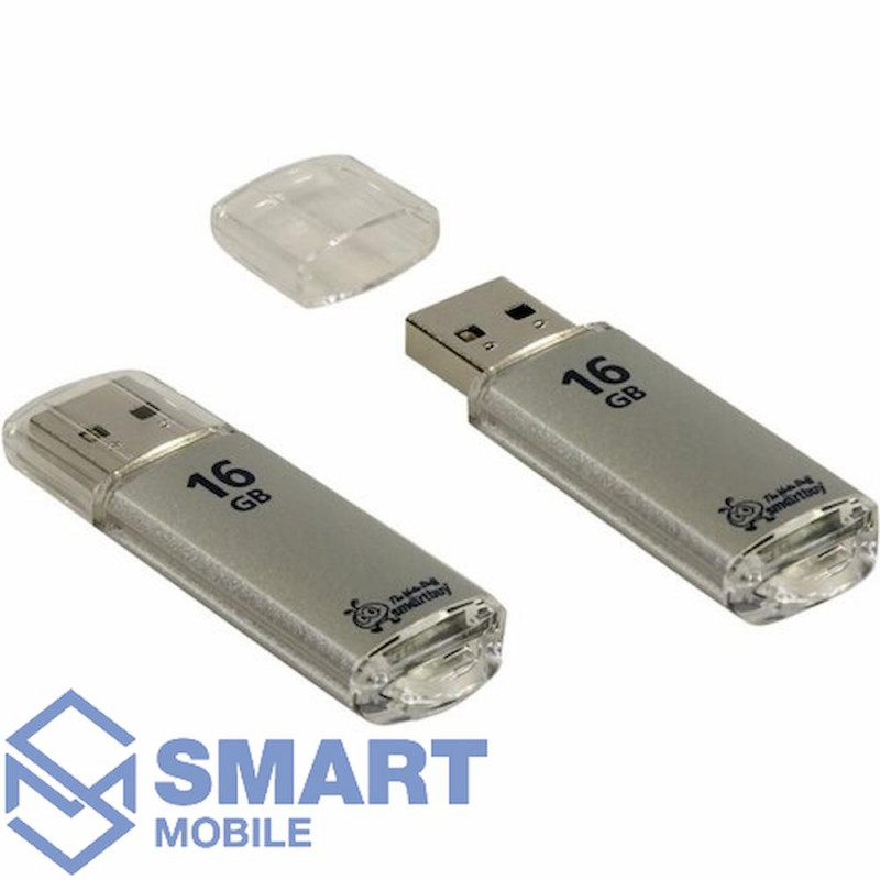 USB флеш-накопитель 16GB Smartbuy V-Cut USB 2.0/3.0 (серый) (SB16GBVC-S)