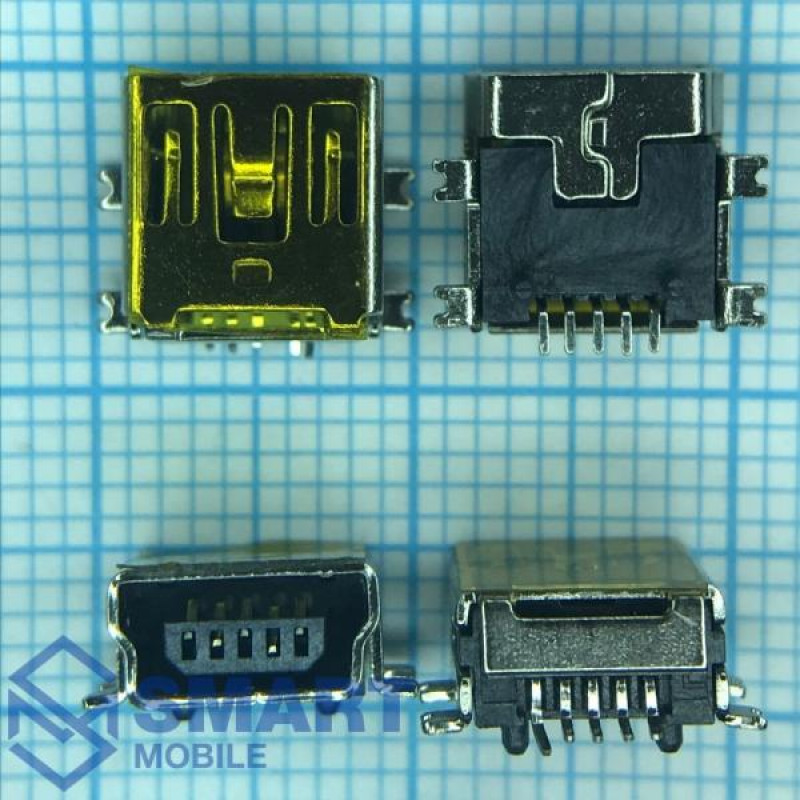 Разъем зарядки Mini USB универсальный (USB-MU-005-01) (5пин)
