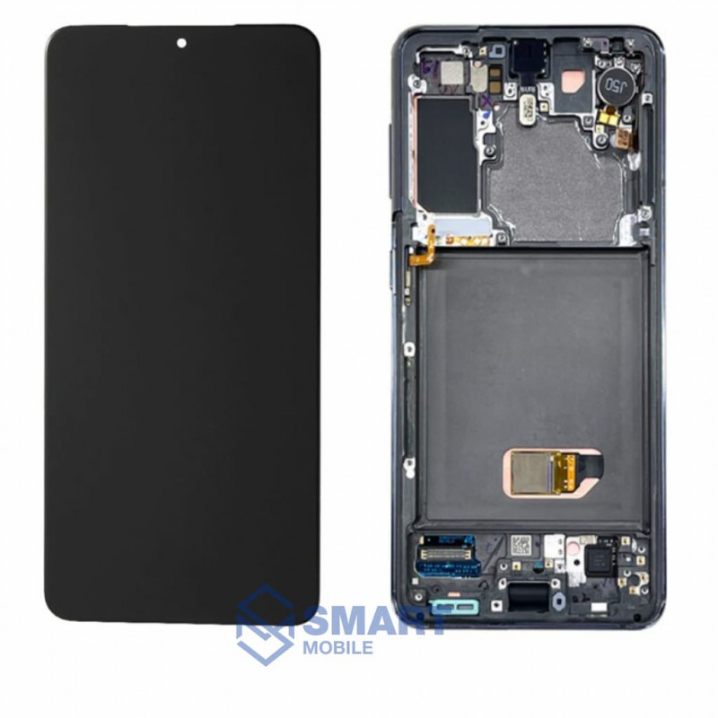 Дисплей для Samsung Galaxy G991F S21 5G + тачскрин в рамке (черный) сервисный 100%